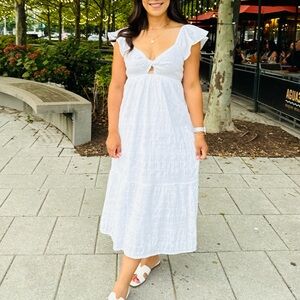 Women's Flutter Short
Sleeve Midi A-Line Dress - Universal Thread™ White S